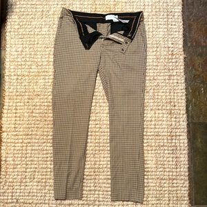 Topman Beige Plaid Slim Fit Dress Pants